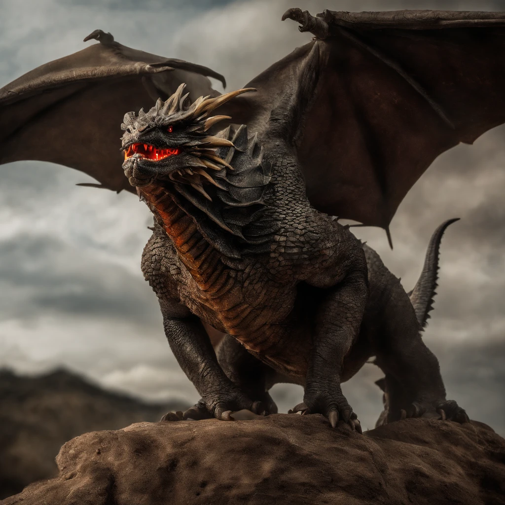 Tenryu Dorado,Rough red eyes,Close-up of the release of blood fire from the nose,Escamas de pecho,Alta calidad,8k,Muchos detalles,Lechuga de fuego,ay,4 patas,Garras manchadas,Oros,Peligros,Fuegos,dientes afilados,big dragon,inmensidad,amenazador,imponente