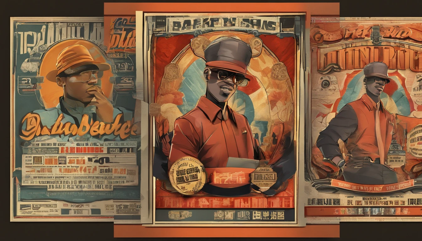 A hip hop nostalgia business man