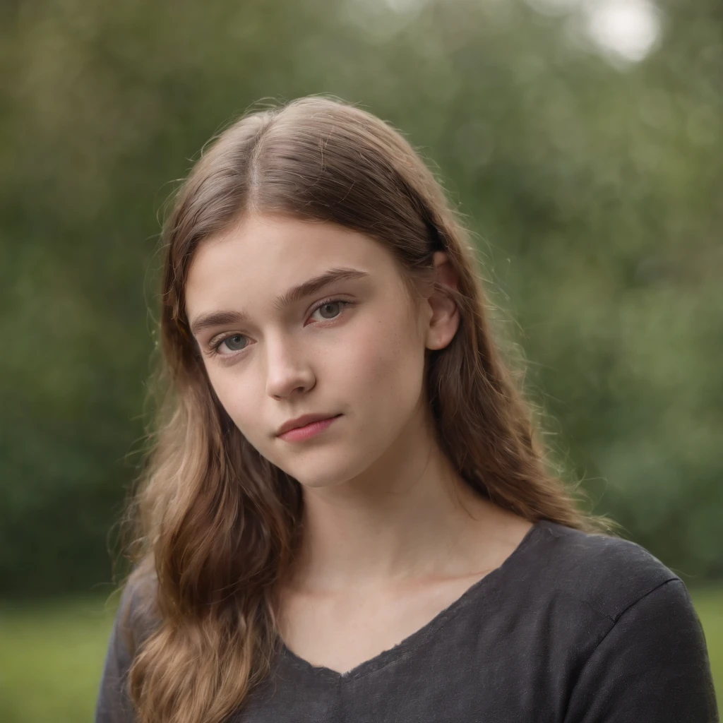 beautiful sharp photo of a beautiful fifteen-year-old girl from Poland