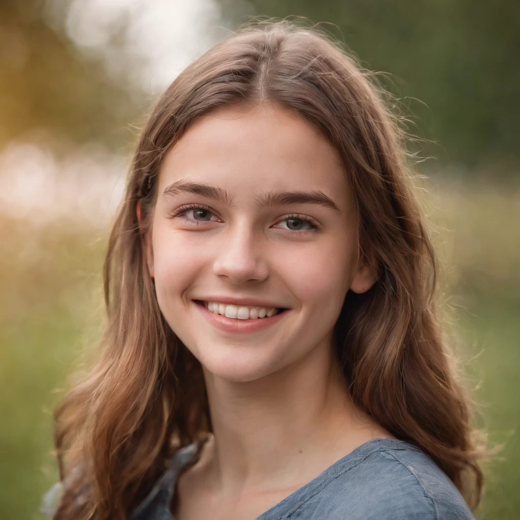 Seven smiling Belgian teen girl