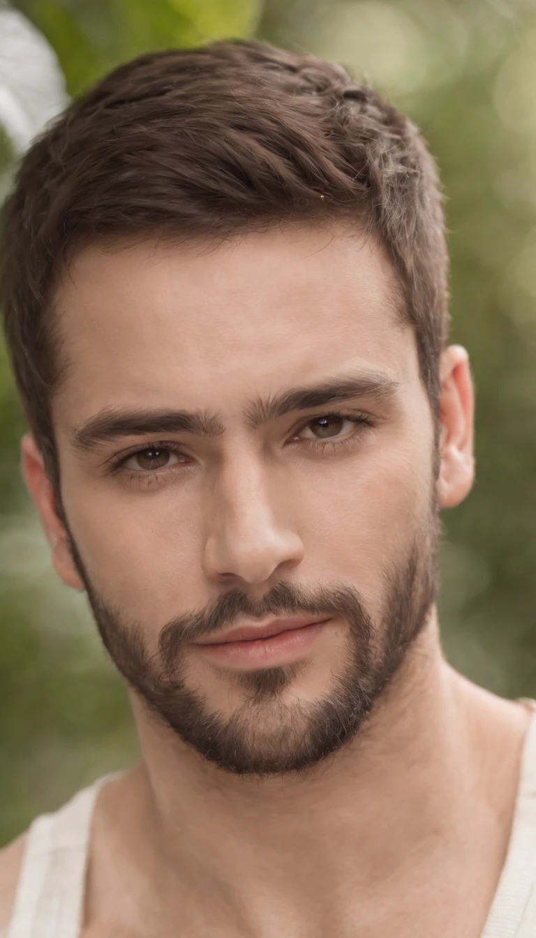 1Homem parecido com Jesus, lindo, olhando de frente, cabelos longos1.1)cabelos longos, cabelos longos, medium beard, cabelo liso, cabelos longos, face realista, olhos castanhos, sozinho, (鎖骨:1.3), cabelos castanhos claros, (pele brilhante:0.8),(master part:1.4),(melhor qualidade:1.4), natural, realistic lips, roupa de Jesus, (sheer areola), (tecidos puros),ao ar livre, Dia, luzes do Sol , daytime period.