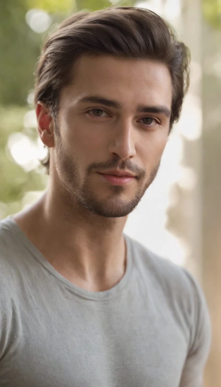 1Homem, avatar realista, parecido com Jesus, lindo, cabelos longos1.1)cabelos longos, medium beard, cabelo liso, cabelos longos, face realista, olhos castanhos, sozinho, (鎖骨:1.3), cabelos castanhos claros, (pele brilhante:0.8),(master part:1.4),(melhor qualidade:1.4), natural, realistic lips, roupa de Jesus, (sheer areola), (tecidos puros),ao ar livre, Dia, luzes do Sol , daytime period.