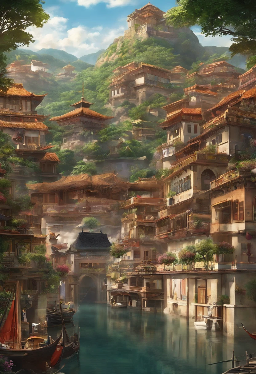((masutepiece, Best Quality)), ultra-detailliert, Official art, Storeroom with 100 people on board