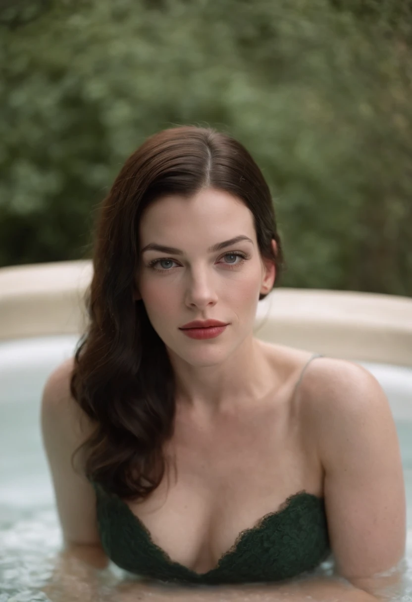 Liv Tyler at 18 at the bath, jambes ouvertes, poil pubien
