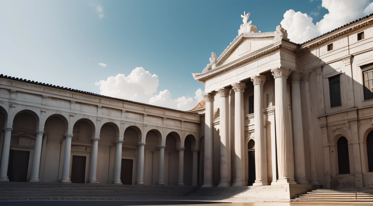 sabedoria roma antiga, estoicismo, wise and strong, estilo marmore branco, Balck e Branco, templo como backgrund