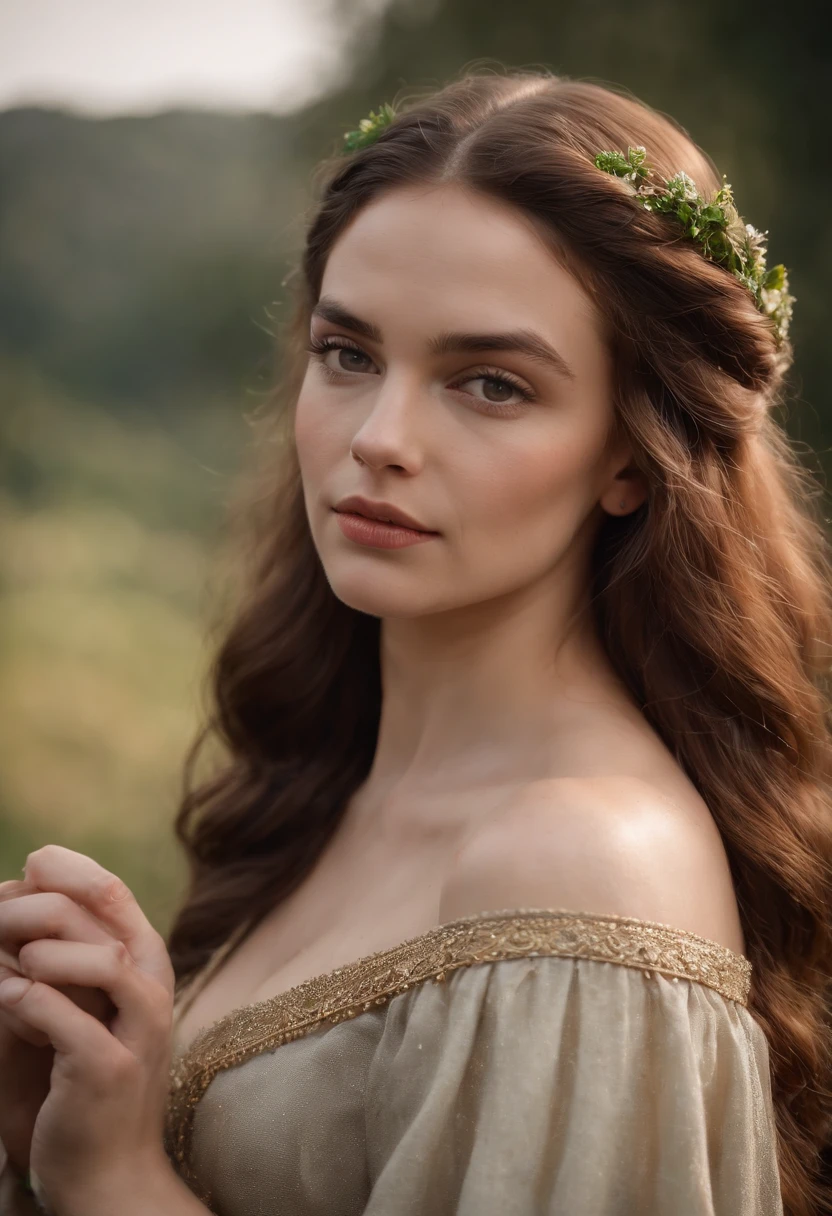 (((uma ferida avermelhada profunda atravessa sua bochecha esquerda))) tez justa, mulher em torno de 19 anos, cabelos brancos naturais, orelhas pontudas, elfa, elfica, linhagem elfa, olhos verdes distintos, vestindo kohl, slender and graceful, Beautiful, luz de velas em um ambiente medieval, Ultra sharp focus, tiro realista, roupas femininas medievais, cores tetradicas (cicatriz:1.4)