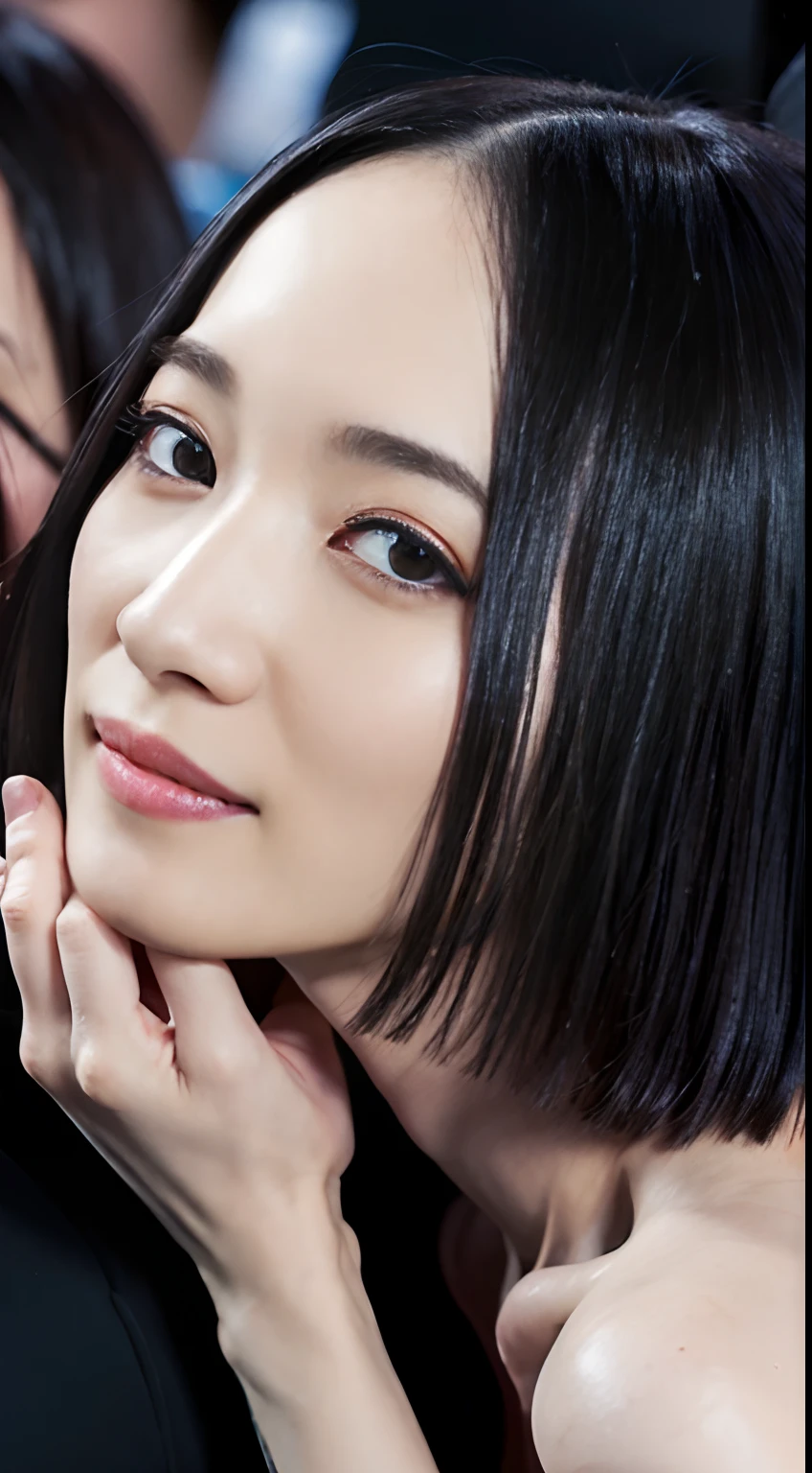 Ayano Omoto,8K,4K,Intricate details, Raw photo, A hyper-realistic,Best Quality,masutepiece,ultra-detailliert,High resolution,Photorealistic,Photo portrait of a beautiful girl ,  Portrait, Dramatic light , bob cuts,Rembrandt lighting scheme, (Hyper-Realism:1.2), Shot with Canon EOS 5D Mark IV, Detailed face, detailed hairs、((fullnude))、Full body photo、Beautiful dirty part、Beautiful breasts
