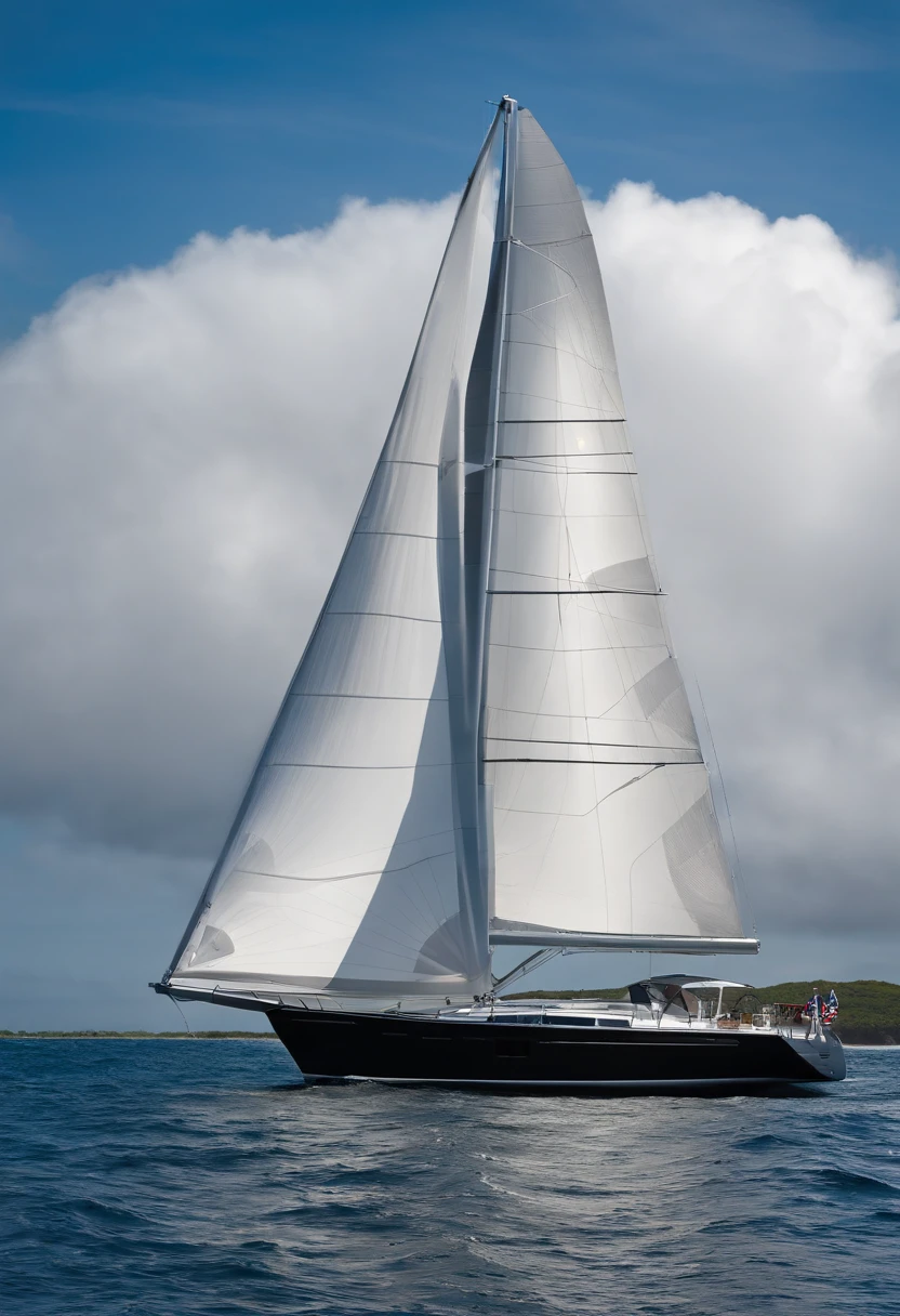 The aluminum sailing yacht is built of aluminum, with a powerful aluminum belt around the perimeter and with an integral centerboard. The equipment and equipment corresponds to the yacht for long-distance ocean voyages in northern latitudes and equatorial waters and for permanent life on a yacht on a trip around the world.