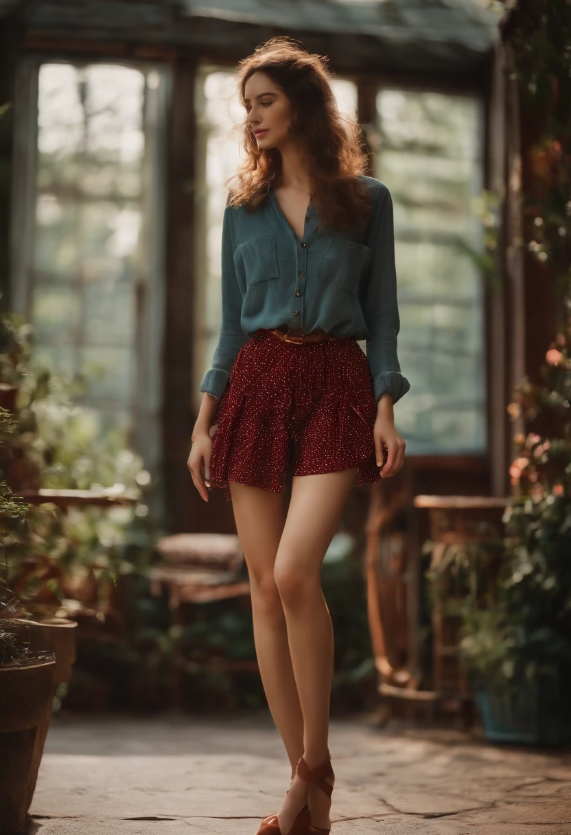 a slender tall girl, baby face, beautiful figure, extreme small waist, impossibly long legs, pretty and cute