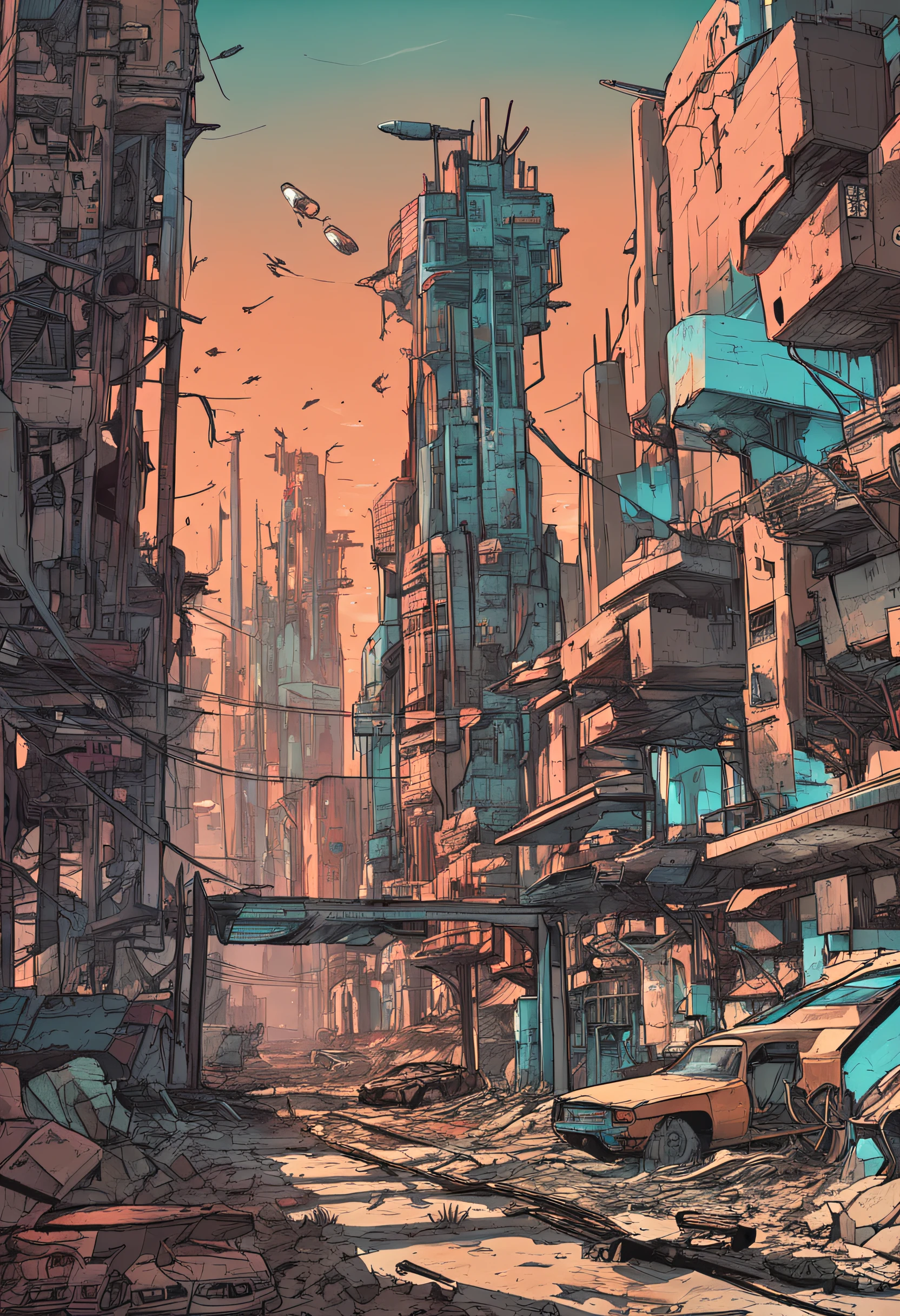 war torn city of the future