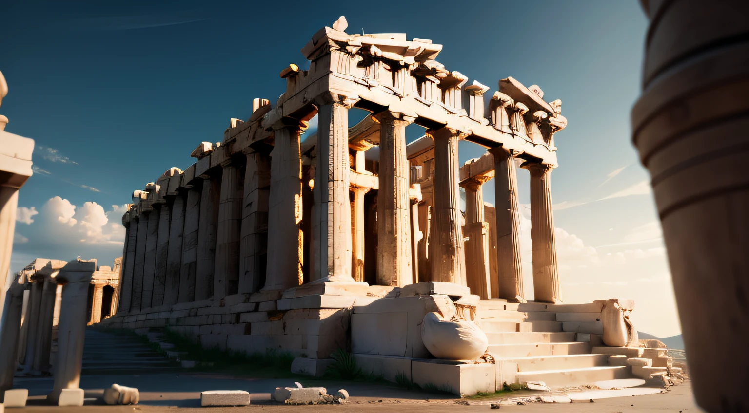 greek civilization, cinematic, 8k, dark background