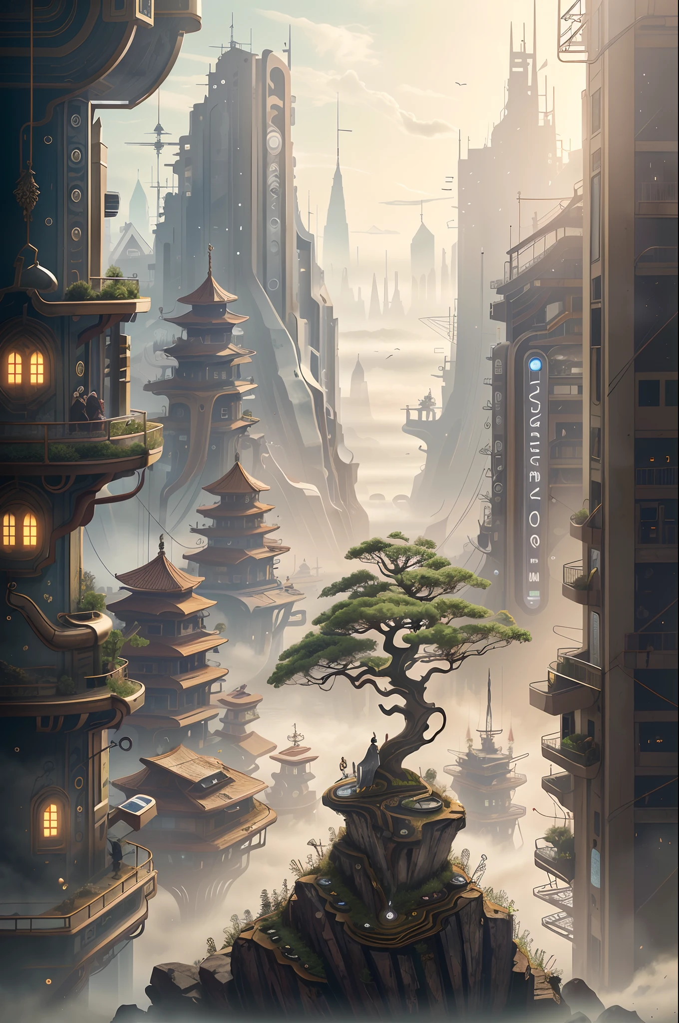 abstract colors, texture, film grain, skin pores:0.2 (tilt shift photography)1.2, intricate dramatic portrait of a beautiful (windblown)1.2 scifi steampunk (medieval fantasy magical bonsai tree)1.2 on top of a rocky mountain overlooking a futuristic (solarpunk)1.2 city, foggy morning, cinematic movie still frame, blade runner 2049, punk hair style, altered carbon, (analog style)1.3 (film grain)1.3,
(best quality, high quality, absurdres, intricate detail, masterpiece, cinematic), highly detailed, motion blur, film grain, noise, lens effects,