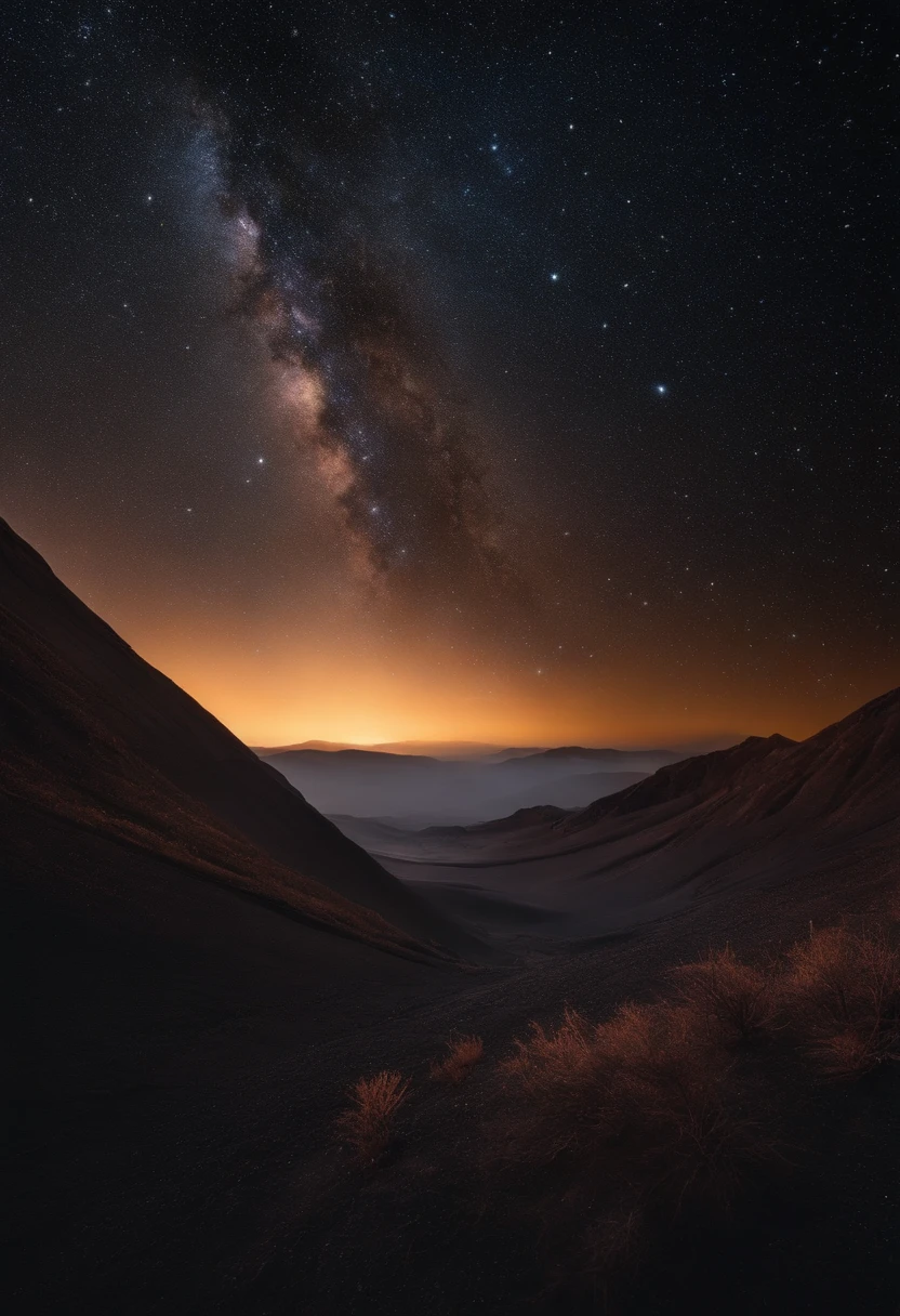 The Abyss of Space, Highly contrasting starry sky, Only billions of stars are visible, photo realism