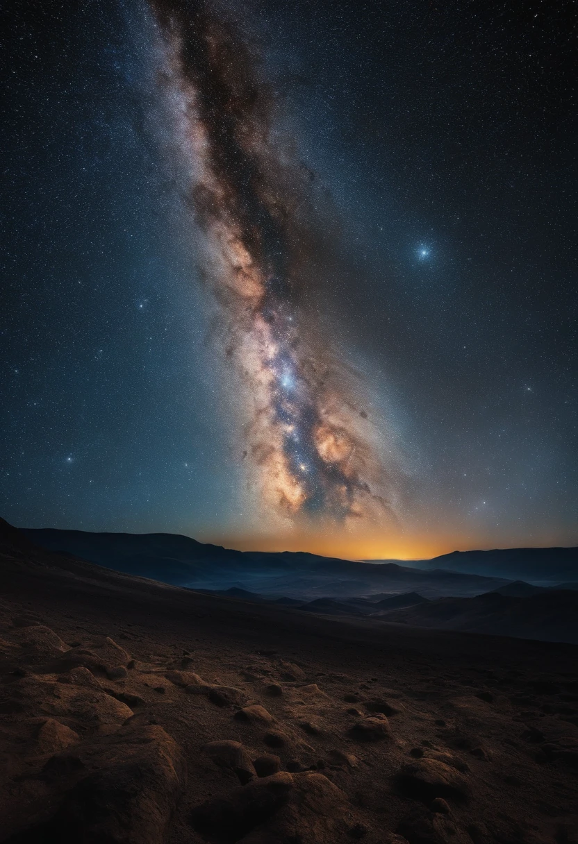 The Abyss of Space, Highly contrasting starry sky, Only billions of stars are visible, photo realism