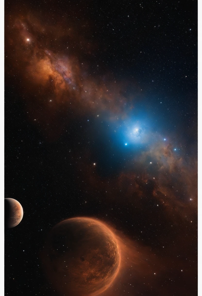 Deep space, Only billions of stars are visible, No planets, no nebulae, photo realism