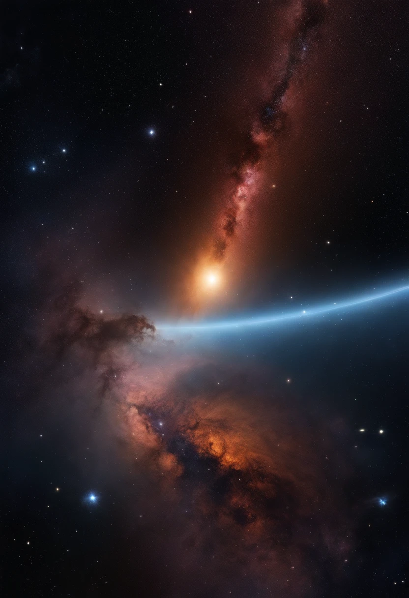 Deep space, Only billions of stars are visible, No planets, no nebulae, photo realism