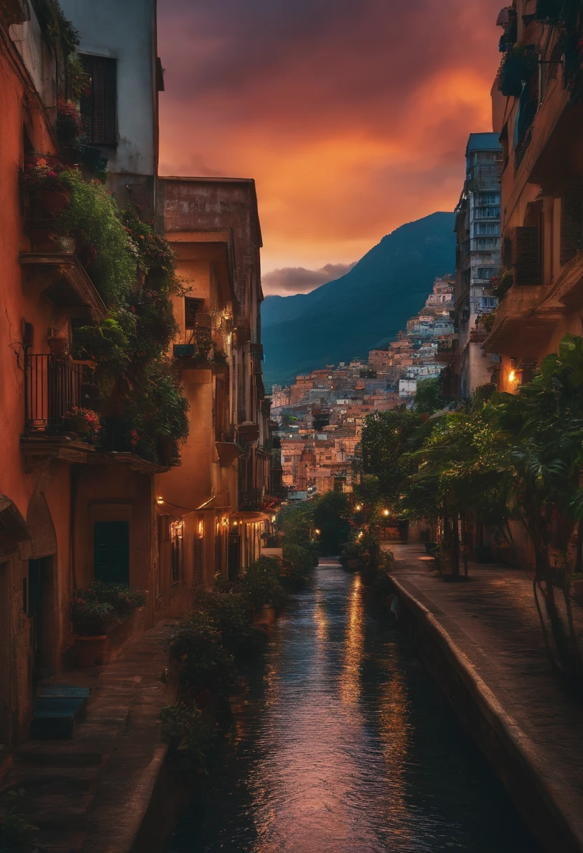 IMAGEM DE CIMA DE UM PREDIO MOSTRANDO UMA CIDADE ULTRA REALISTA