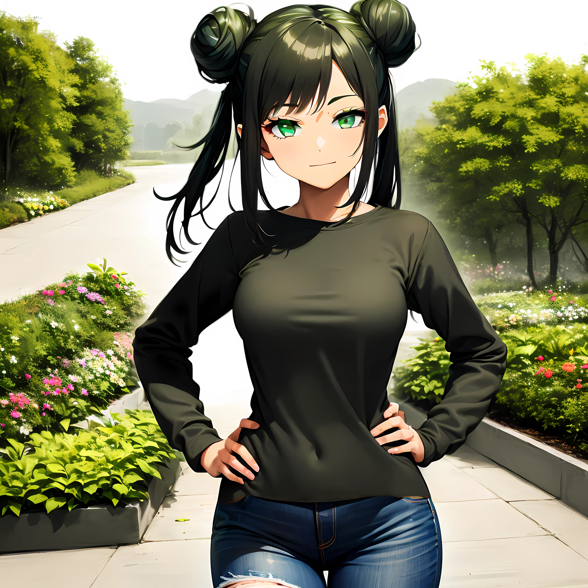 wearing black jeans