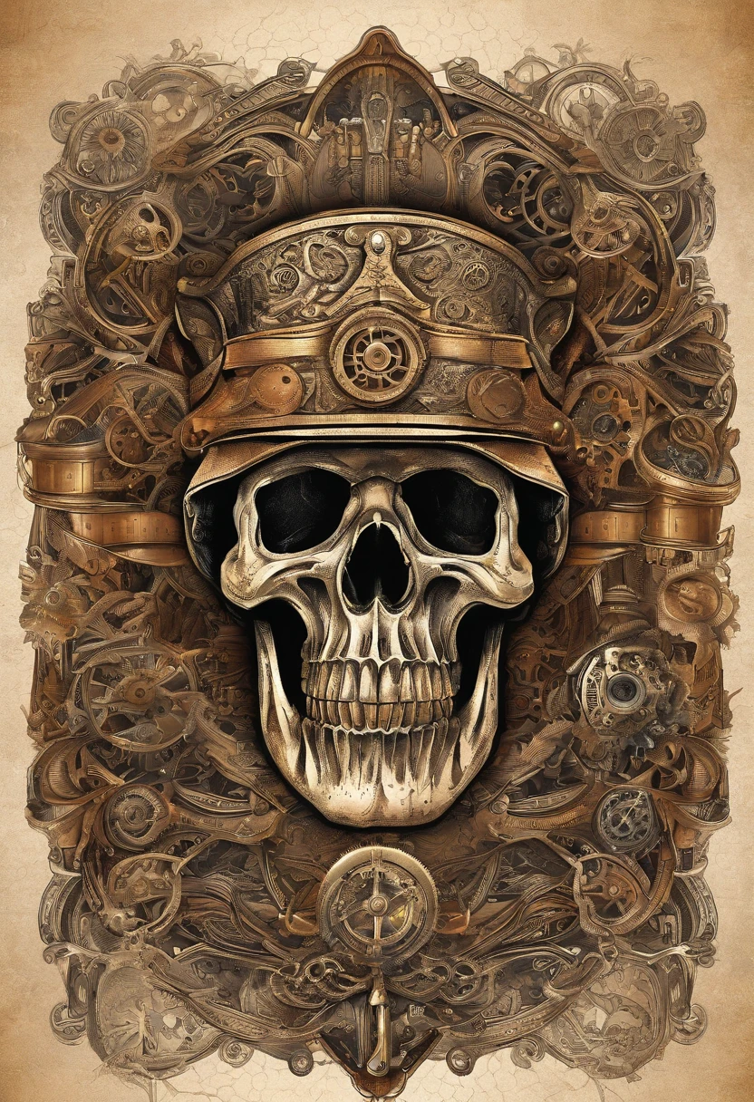 Policeman with a skull face, bright burning eyes, burning penitentiary background, ultra-detailed background Biomechanics, strange, scary, Nightmare, very bright colors, light particles, with bright light, Mshiff, Wallpaper art, hard line, ultra line, bold line, Wallpaper UHD wall, no double face, no error.
