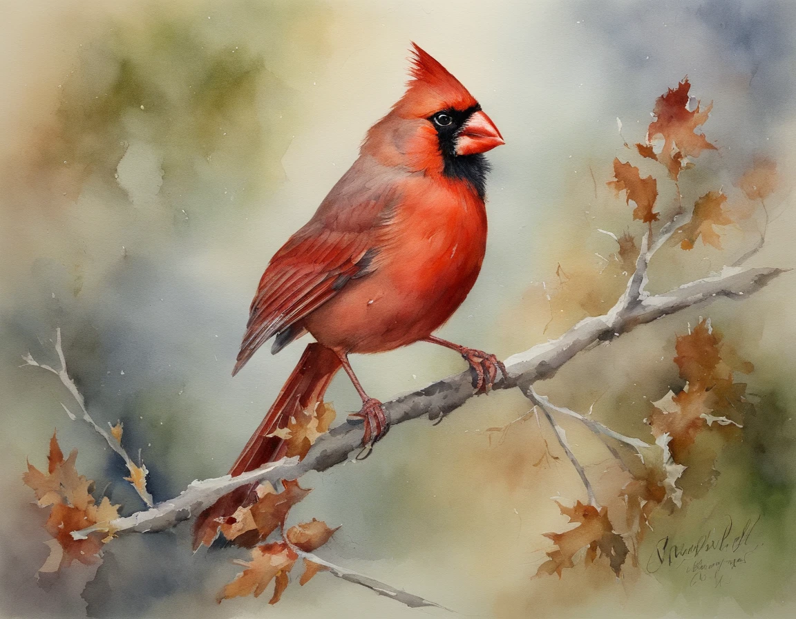 a northern cardinal, Cardinalis cardinalis