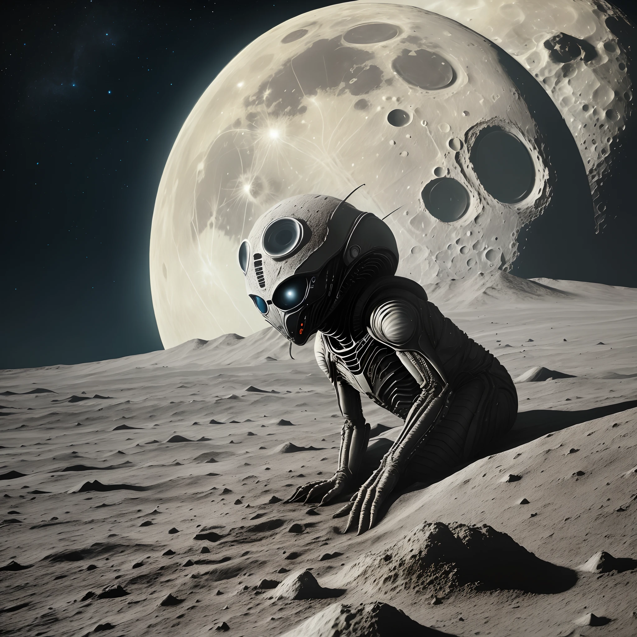 Alien on the moon