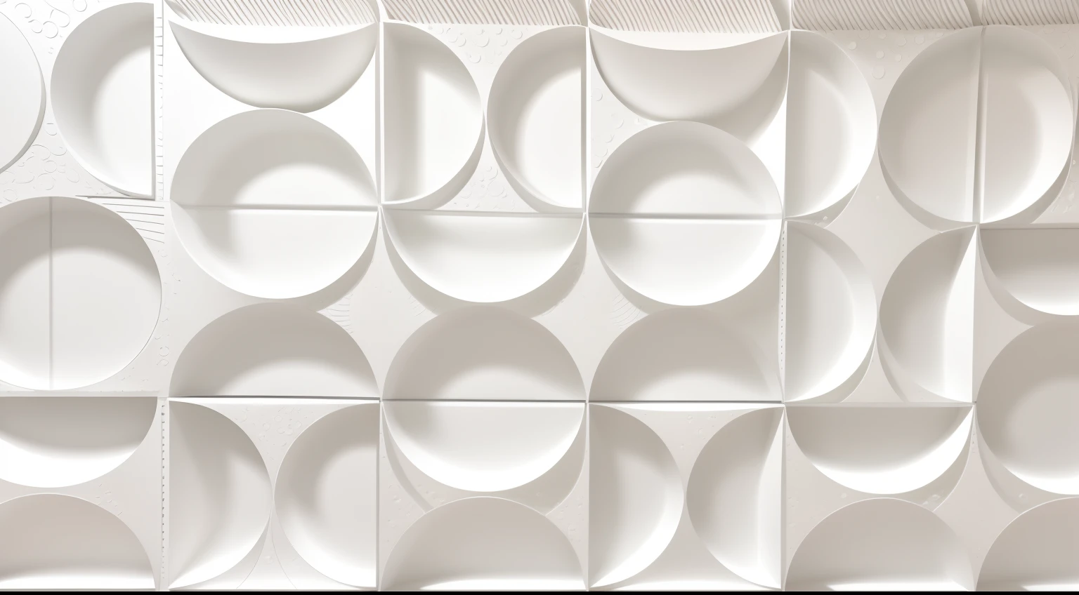 a close up of a wall with a bunch of circles on it, decorative panels, white panels, made of all white ceramic tiles, well contoured smooth fair walls, white ceramic shapes, smooth panelling, dezeen, sleek round shapes, inspired by Fernando Gerassi, plaster, circle forms, sleek white, circle design, pochi iida, round shapes