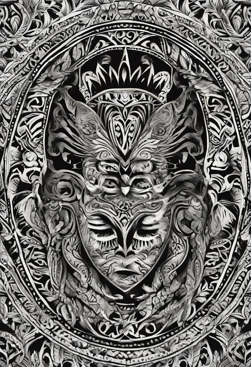Um altamente detalhado, ultrarrealista decalque de tatuagem de coruja Maori. UHD, ultra detalhado, 8k, 4k, 16k, profissional, vivid colors, foco nítido, Physically-based rendering. Decalque para tatuagem de coruja maori altamente detalhada. cores vivas, Sharp focus and physics-based rendering for ultra-high image quality, incluindo UHD, 8k, 4k e 16k.