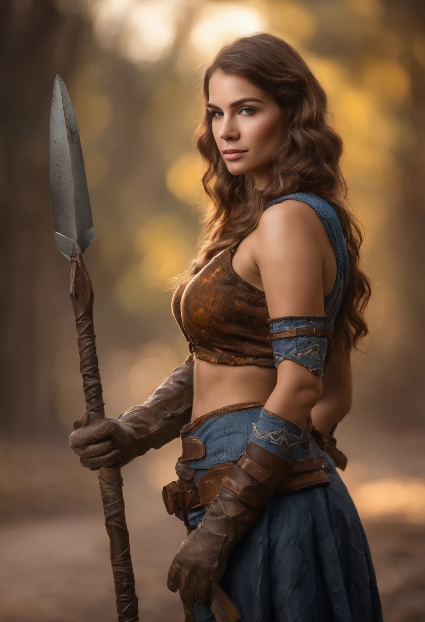 (photorealistic), beautiful lighting, best quality, realistic, full body portrait, real picture, intricate details, depth of field, 1girl, combat gloves, highly-detailed, perfect face, blue eyes, lips, wide hips, small waist, tall, make up, tacticool, Fujifilm XT3, outdoors, bright day, Beautiful lighting, RAW photo, 8k uhd, film grain, ((bokeh)) oil painting style, spatula art, tifa lockheart