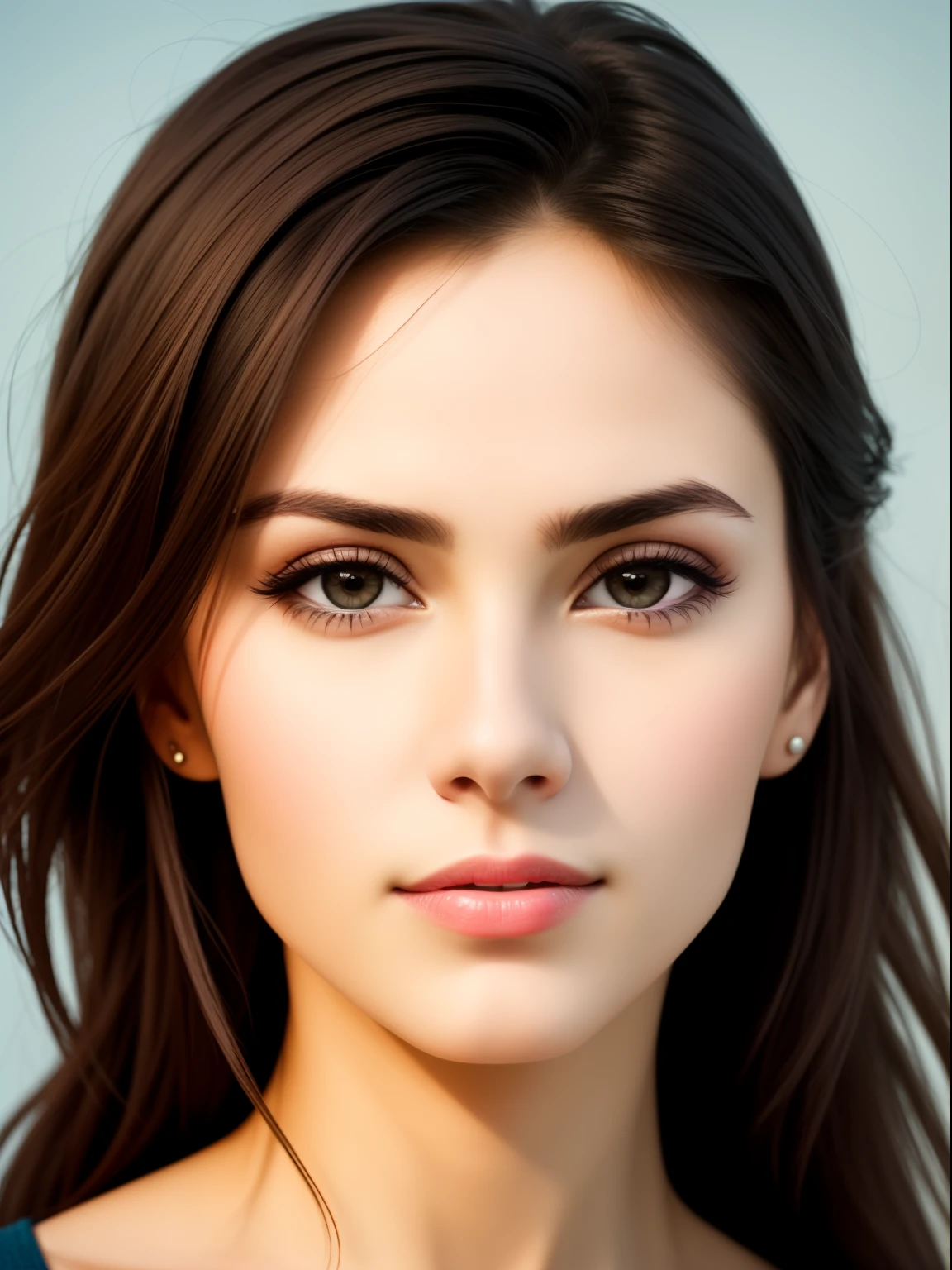 Woman with a passionate look 16:9 format