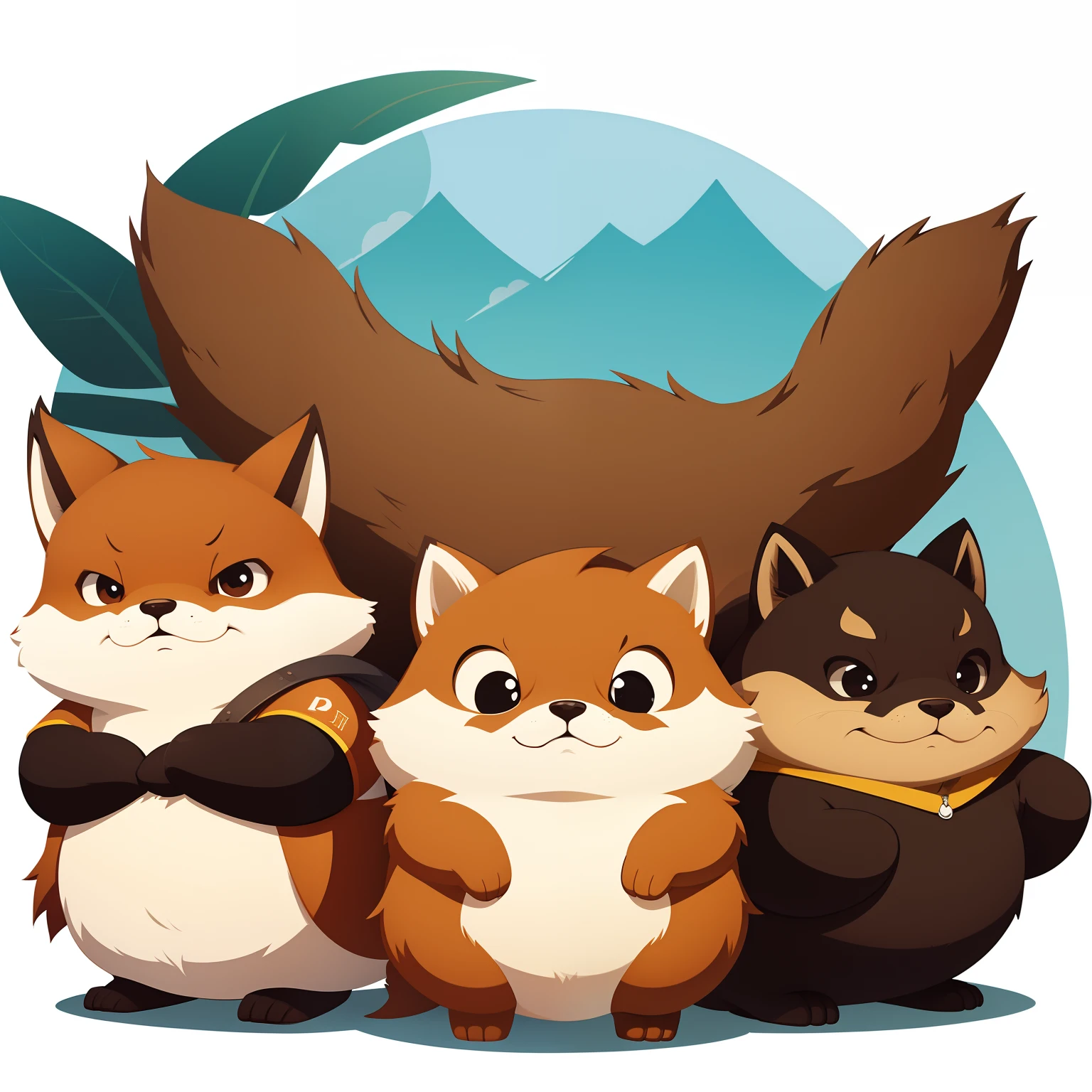Subfox、Beavers、Round character design、2d
