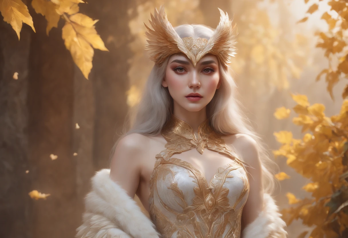 oil painting, 3d realistic anime art, fairytale watercolor, a fantasy owl on a stump, detailed metal plumage, detailed feathers, sequins, big reflective eyes, iridescent eyes, gemstones, diamonds, big matte flowers, golden glowing, rococo, octane render, 8k, unreal engine, by Yanjun Cheng, guweiz, irelia, Sakimichan, centered composition, fantasy watercolor, fantasy, epic, perfect composition, centered, intricated pose, pastel colors, sf, intricate artwork masterpiece, ominous, matte painting movie poster, golden ratio, trending on cgsociety, intricate, epic, trending on artstation, by artgerm, h. r. giger and beksinski, highly detailed, vibrant, production cinematic character render, ultra high quality model