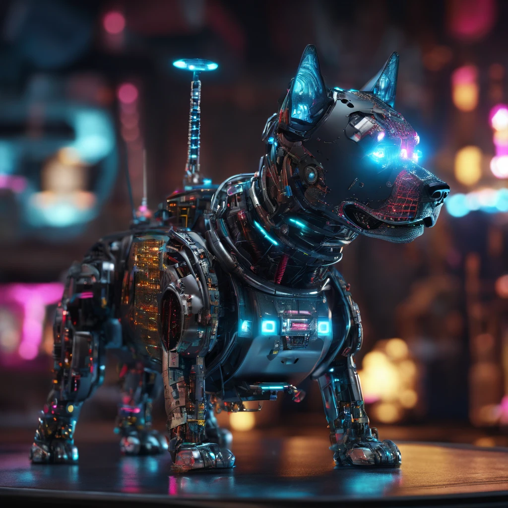 ONE DOG BIRTHDAY PARTY, ULTRA REALISTIC DOG IN 8K, SUPER DETAILS AND VIBRANT COLORS, IMAGE WITHOUT RESIDUE, IMAGE WITHOUT ERRORS, IMAGE WITHOUT TWO HEADS, IMAGE WITHOUT DOUBLE-SIDED, ENVIRONMENT DETAILS SUPER WORKED, CAKE AND CANDLES SUPER DETAILED,