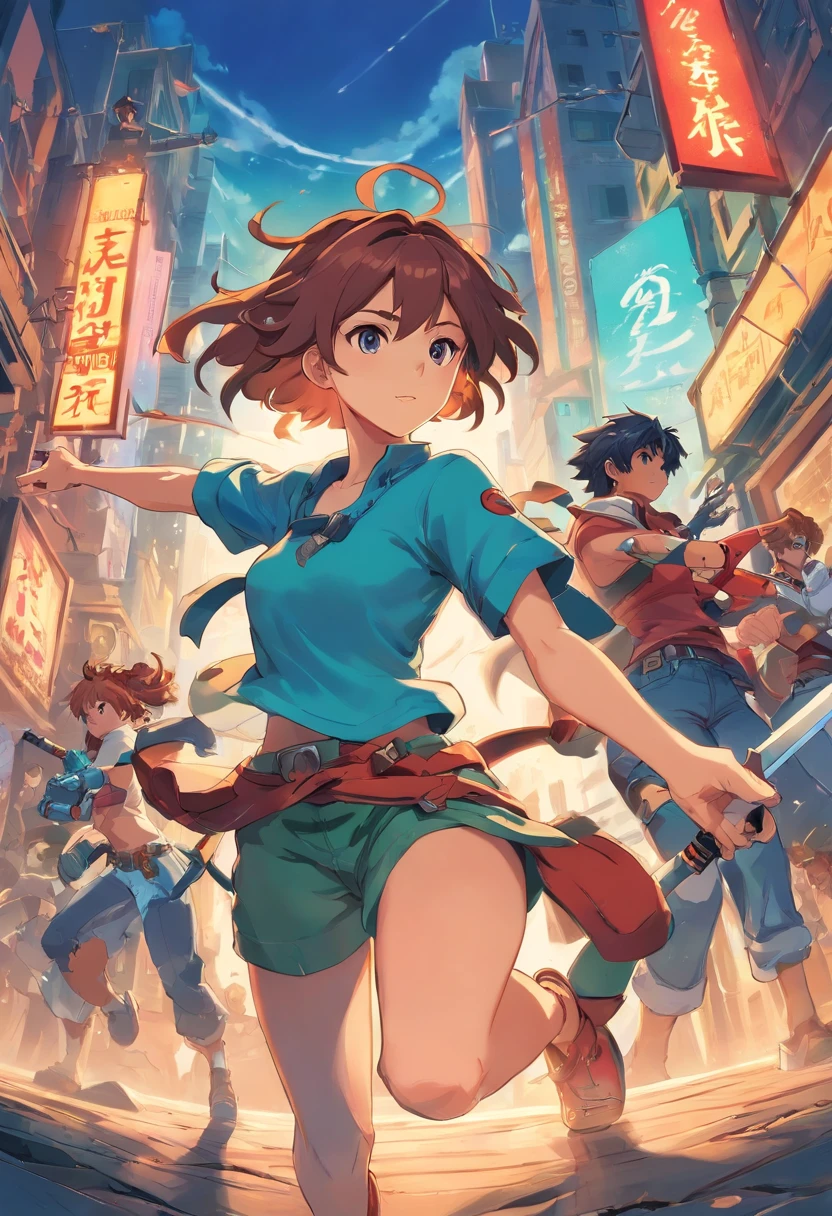 Masterpiece, High quality, Best quality, High detail, Perfect draw, Photos taken from video games，Shows a group of women and men with swords, Official artwork, Detailed cover artwork, key art, promo art, Album art, front cover of a new video game, Enhanced, offcial art, An anime cover, board game cover art, promotional art, Box art, album covers, The cover of the game, battle chasers, Official anime artwork, album covers, High quality face, high quality hand, By mammals_Style, outstanding, Perfect gestures, high-detailed hands