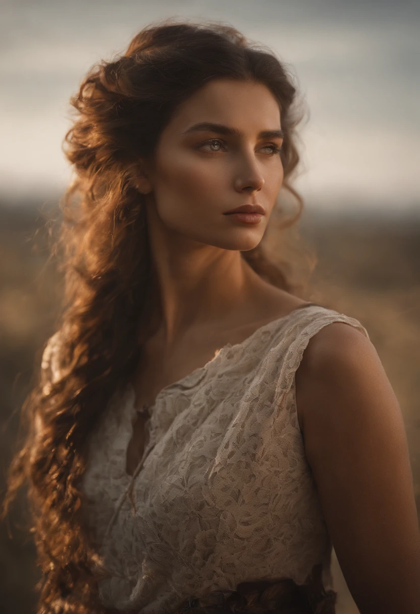 Hyperrealist portrait of female by david hockney and alphonse mucha,fantasy art, photo realistic, dynamic lighting, artstation, poster, volumetric lighting, very detailed faces, 4 k, award winning,, 1girl, in the dark, deep shadow, low key,cowboy shot,(official clothing:1.4) ,long hair,white hair,