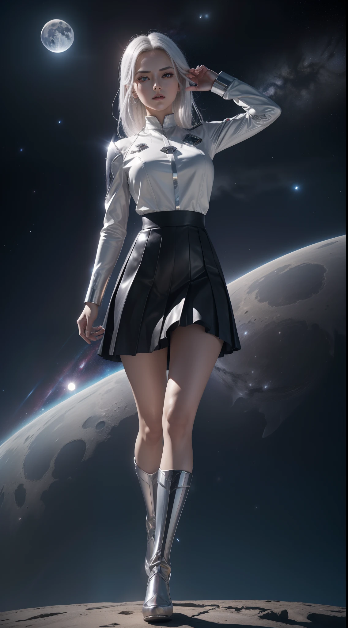 ((Ultra Top Quality、in 8K、masterpiece:1.3))、1girl in((Cute snow woman with perfect body shape: 1.5、Light blue shorthair: 2.0、tits out: 1.0、a smile、Highly detailed facial and skin texture、A detailed eye、二重まぶた、Pink obi: 2.0、Wearing a plain white miniskirt over a Japanese priestess costume: 2.0))、((snow mountains: 2.0、Dancing Snow: 1.5、with light glowing、natural soft light))