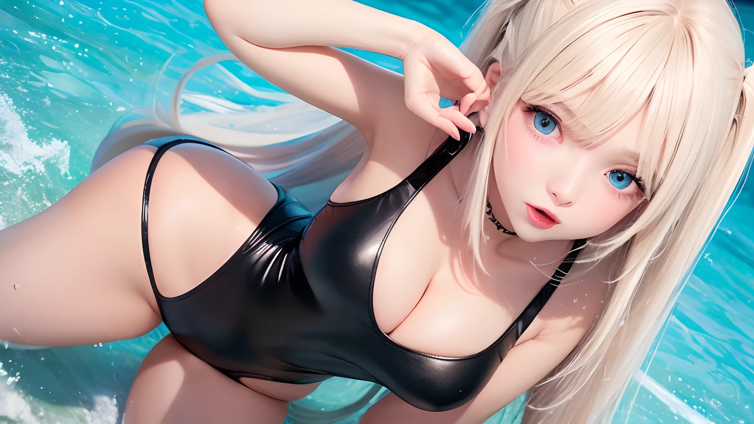 1fille, (tirant la langue), (langue), ultra highres, photoreallistic, Best quality, 8k resolution, Masterpiece, oreilles de chat, latex, Tight swimsuit, tanktop, ahegao , agenouillement, oh visage, Ouvrez grand la bouche, Tirez la langue pour recevoir, large amount of thick white liquid,Face vers le haut, Shoot from above, langue qui sort, beaucoup de liquide blanc sur la langue, look extatique, a large amount of white liquid in the mouth, liquide blanc sur la poitrine, Delicate fingertips, Complicated fingertips, NSFW (en anglais seulement), eyes roll back, eyes raised, blonde girl with curly and long hair,