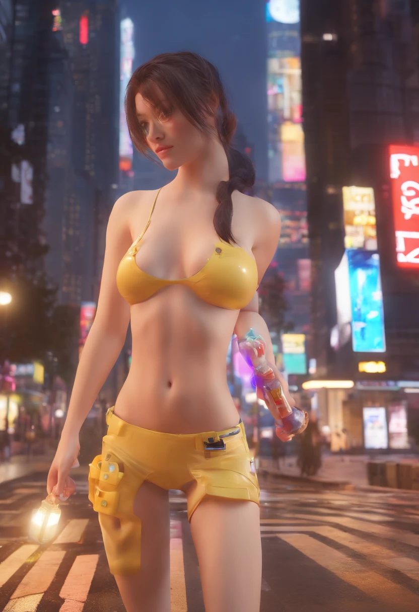 Mix 5,(Naked:1.8,8K, RAW photo, Best quality, Master:1.2), (Realistic, photo-realistic:1.37),1girll,Cute,Cityscape,Night,rain,Wet,Professional lighting,フォトンマッピング,ラジオシティ,Physically-based rendering ,