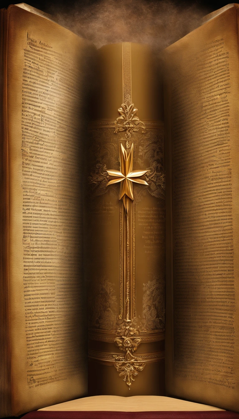 "Por favor, create a high-definition image of the Holy Bible that captures the reverence and spiritual significance of this holy book. The image should convey the historical and religious importance of the Bible, apresentando-a de forma digna e respeitosa. Use soft lighting to highlight cover and page details, enfatizando sua textura e envelhecimento, if applicable. Position the Bible in an environment that evokes a sacred environment, como uma prateleira de madeira em uma biblioteca antiga ou um altar iluminado. As cores devem ser sutis e a tipografia, Apresente-se, deve ser elegante e discreta. The image should inspire a sense of reverence and spiritual connection to the words and teachings contained in the Holy Bible."