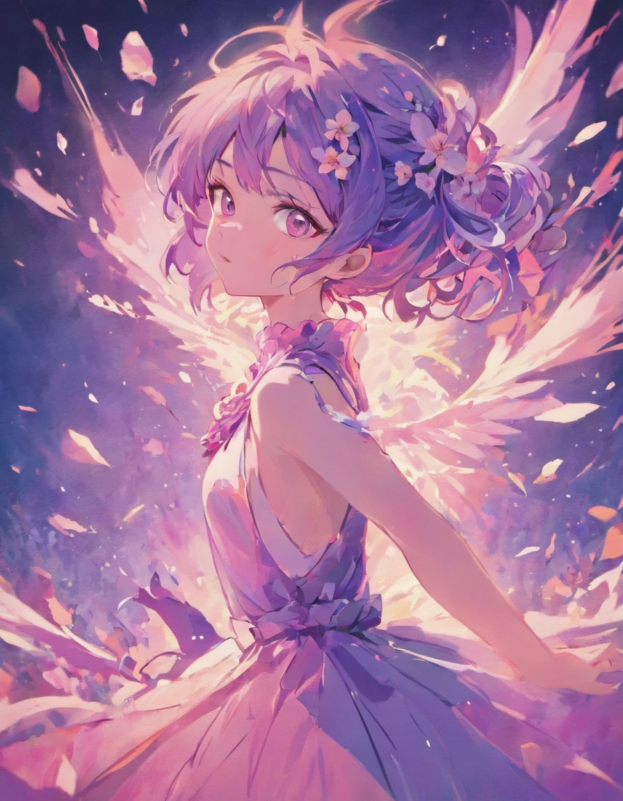Little purple dragon with blue eyes, cute