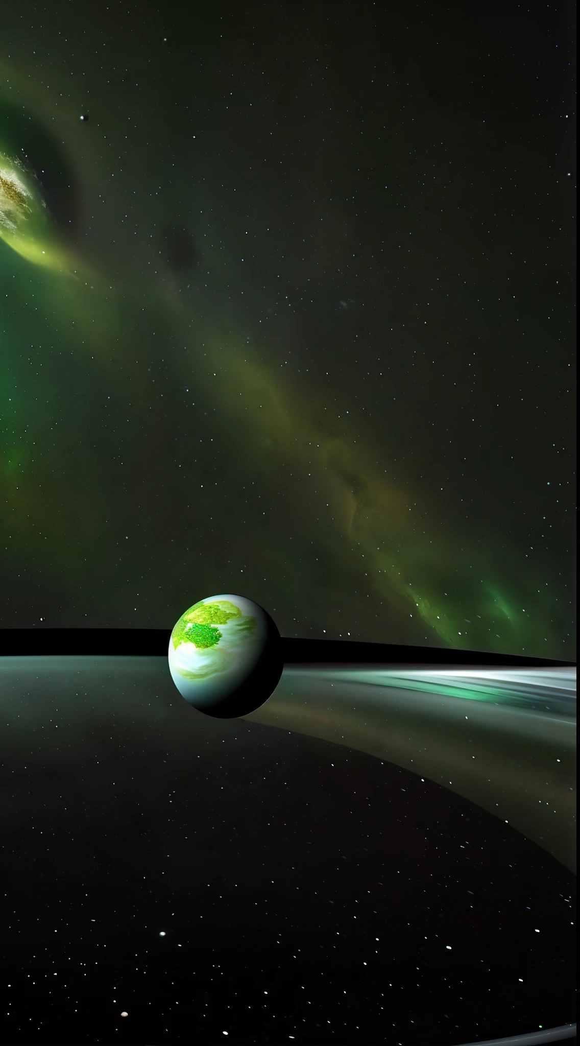 Green universe and planets