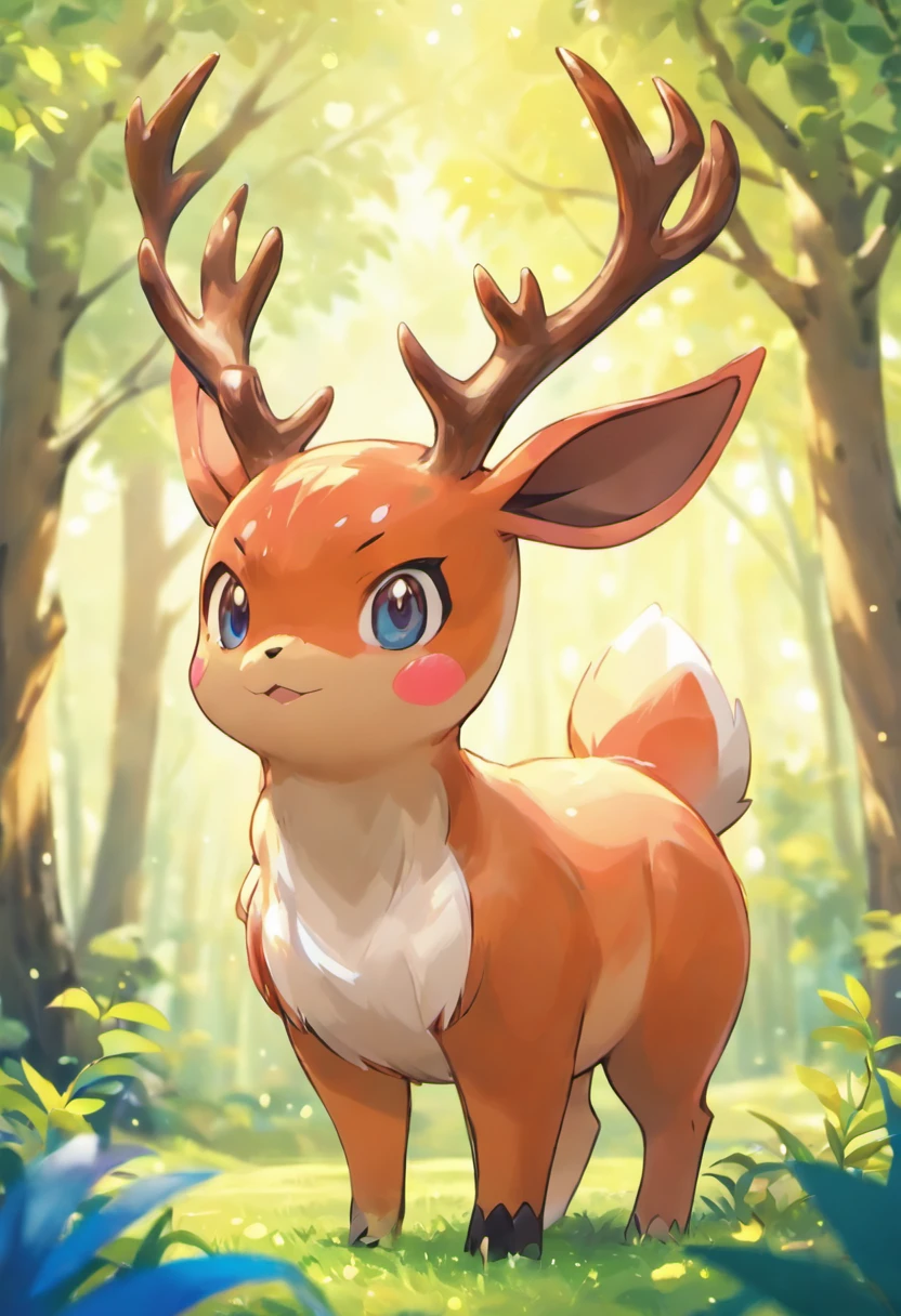 (a)unique,pokemon,antlers, (best quality),ultra-detailed, (realistic:1.37), (vivid colors), (bokeh), (HDR)