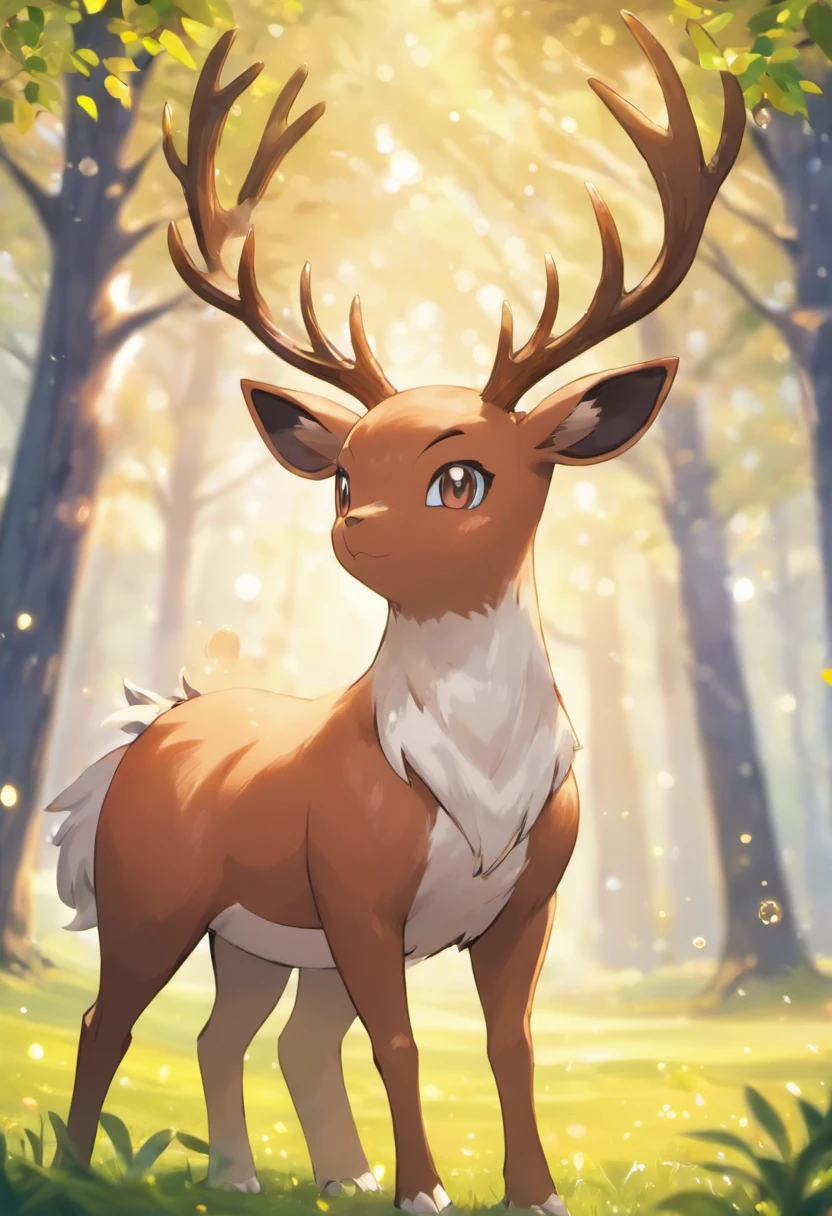 (a)unique,pokemon,antlers, (best quality),ultra-detailed, (realistic:1.37), (vivid colors), (bokeh), (HDR)