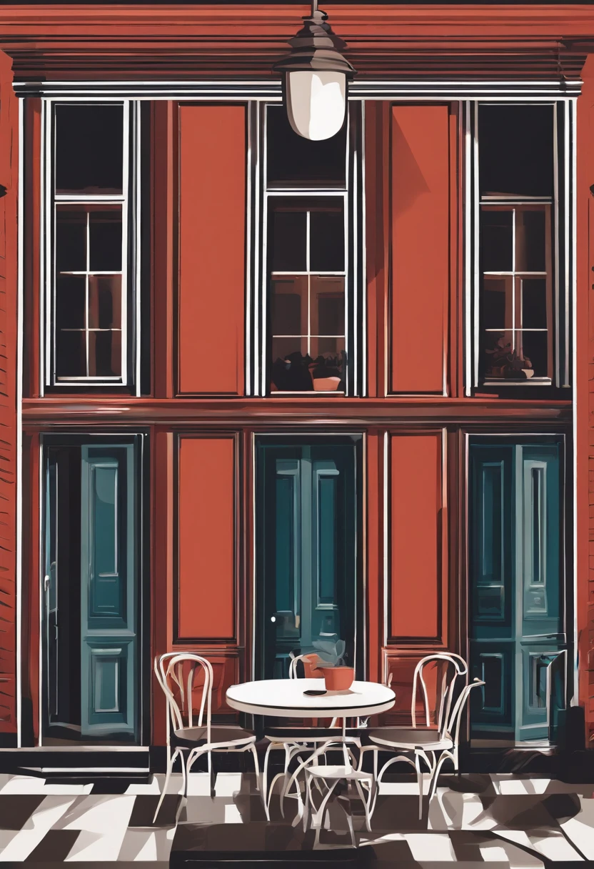 A minimalist vector art for a bistro