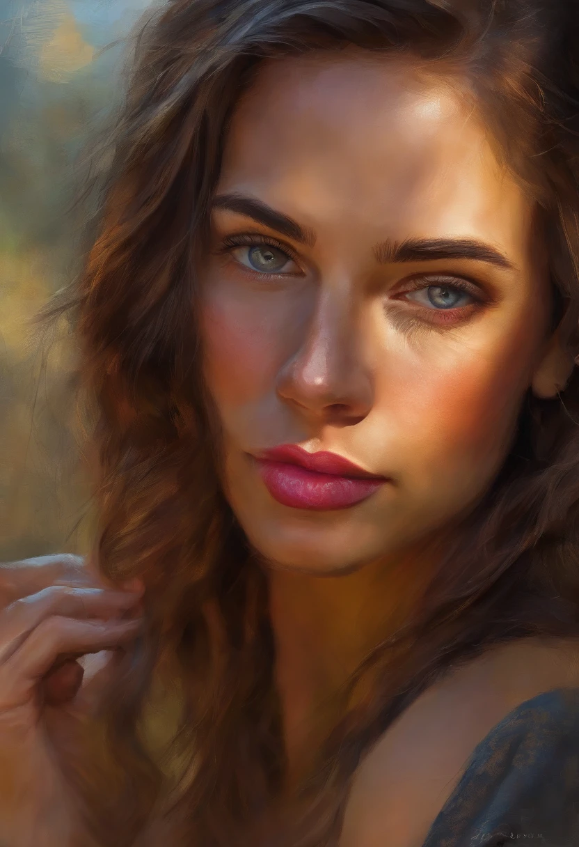 (fotorrealista), beautiful lighting, best quality, Realistic, retrato de corpo inteiro, imagem real, detalhes intrincados, profundidade de campo, 1girl, luvas de combate, altamente detalhado, rosto perfeito, olhos azuis, lips, quadris largos, cintura pequena, alto, compor, tactical, Fujifilm XT3, ao ar livre, dia brilhante, beautiful lighting, Foto RAW, 8k UHD, filmic grain, ((Bokeh)) oil painting style, Spatula Art,  tifa lockheart