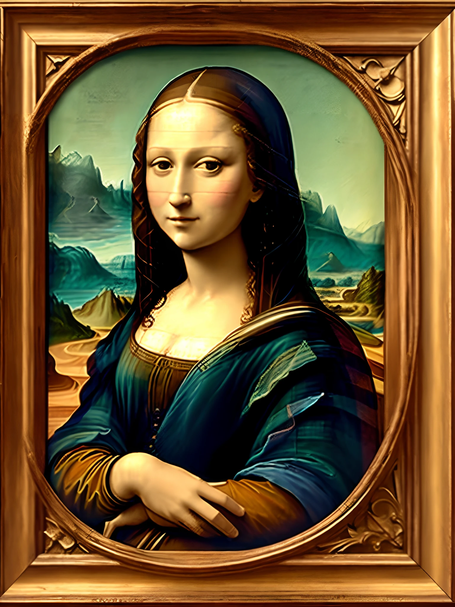 Monalisa, quadro original do Leonardo da Vinci.