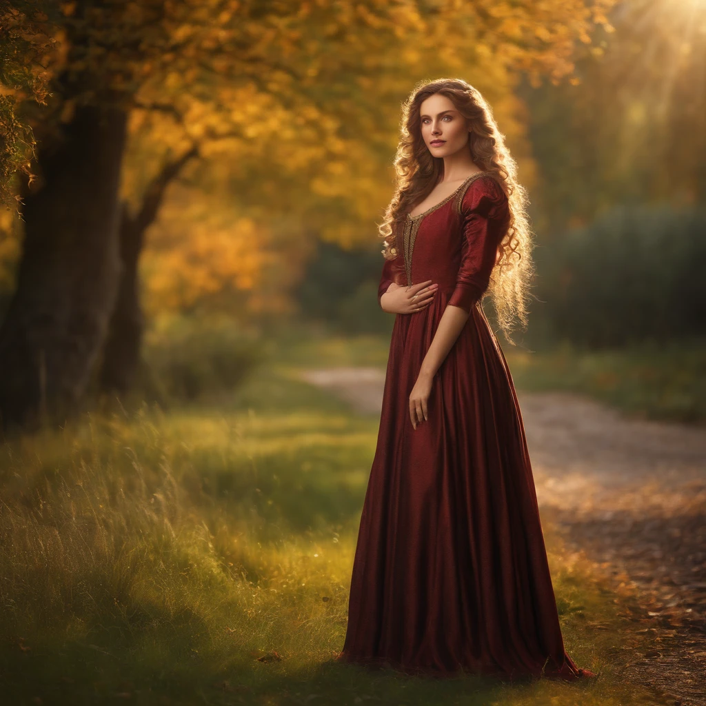Realistic photo, a realistic photo of 30yo adult medieval woman queen wearing a purple dress, red hair, medieval castle, blue eyes, perfect nose, round face, straight eyebrow,(1girl), (extremely detailed CG unity 8k wallpaper), photo of the most beautiful artwork in the world, professional majestic, (big-breasted:1.6) (photography by Steve McCurry), 8k uhd, dslr, soft lighting, high quality, film grain, Fujifilm XT3 sharp focus, f 5.6, High Detail, Sharp focus, dramatic, (looking at viewer:1.2), (detailed pupils:1.3), (natural light),full body.