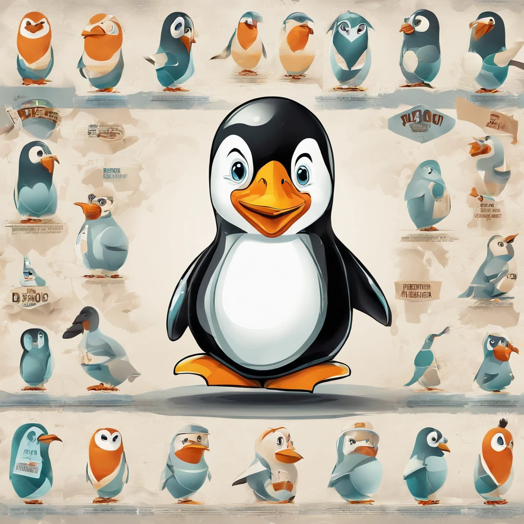Pinguim, guerreiro, logotipo, emblema, insignia, fundo branco,  pinguim, rei, masculino, estilizado, vetor, HD