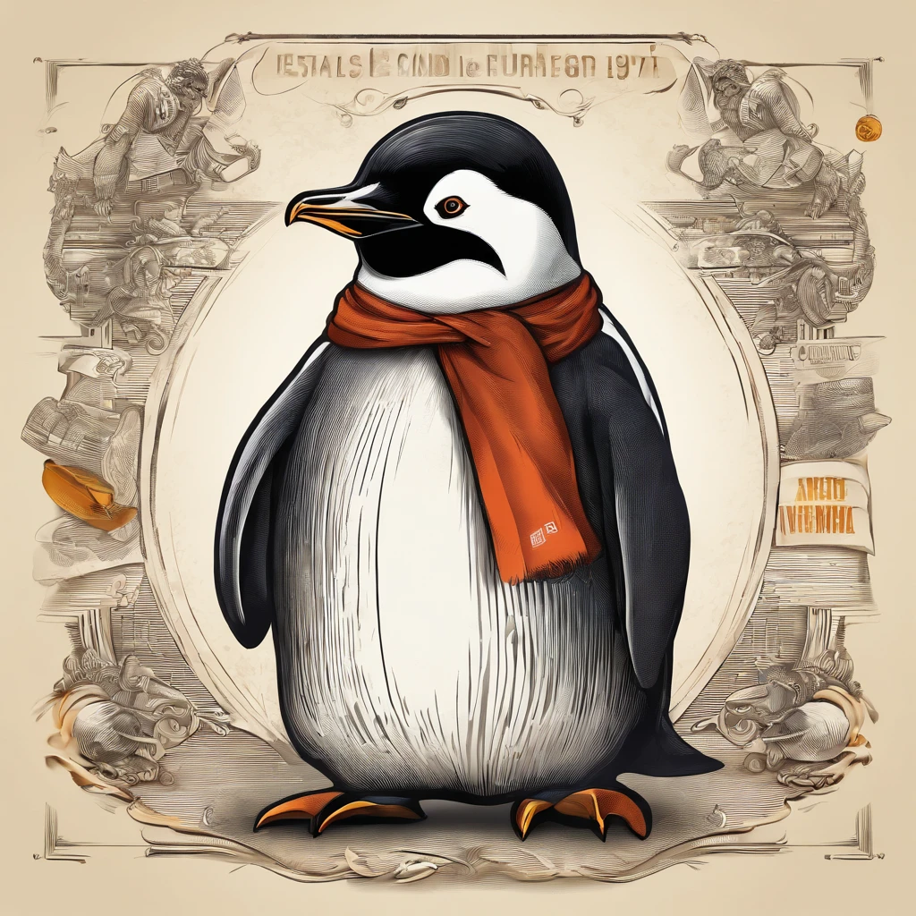 Pinguim, guerreiro, logotipo, emblema, insignia, fundo branco, pinguim, rei, masculino, estilizado, vetor, HD