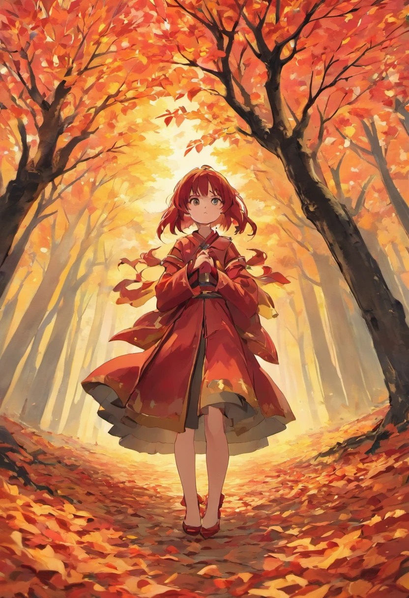 a tree red leaves falling leaves on the ground, bonsai, feito de bonsai, inspirado em Yoshida Hanbei,inspired by Óscar Domínguez, Arte conceitual 2022, fundo branco
