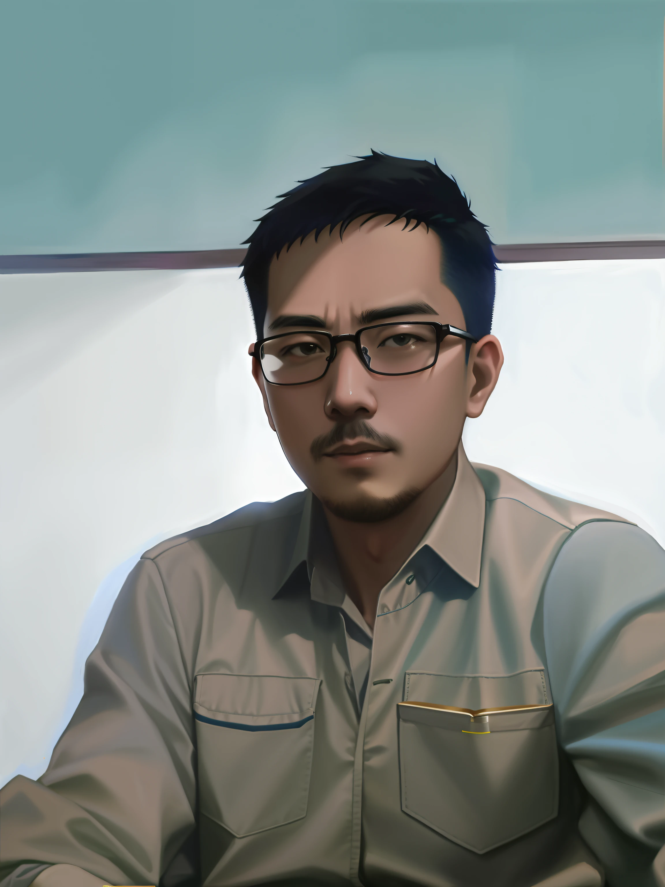 arafed man with glasses and a blue shirt looking at the camera, headshot profile picture, peter xiao, yanjun cheng, steve zheng, andrew thomas huang, Cao Shuxian, Liang Xing, peter chan, professional profile picture, zeng fanzh, ren heng, bao pham, 2 7 years old, 2 8 years old, Leng Jun